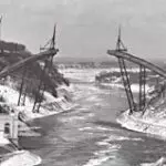 Old image of Lewiston Queenston Bridge near Niagara Falls