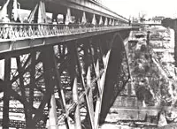 Old Image of Whirlpool Rapids Bridge in Niagara Falls